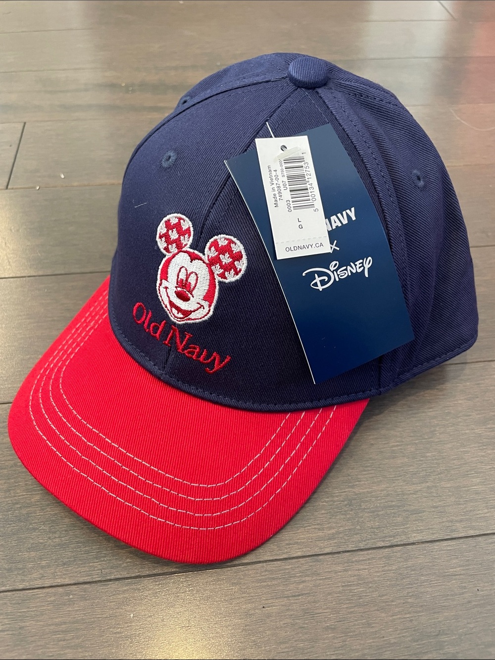 Disney Kids Navy and Red Mickey Embroidered Baseball Cap